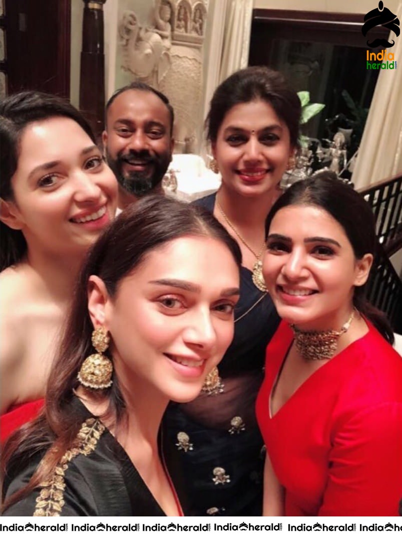 Red Hot Photos of Samantha and Tamanna with Aditi at an Event