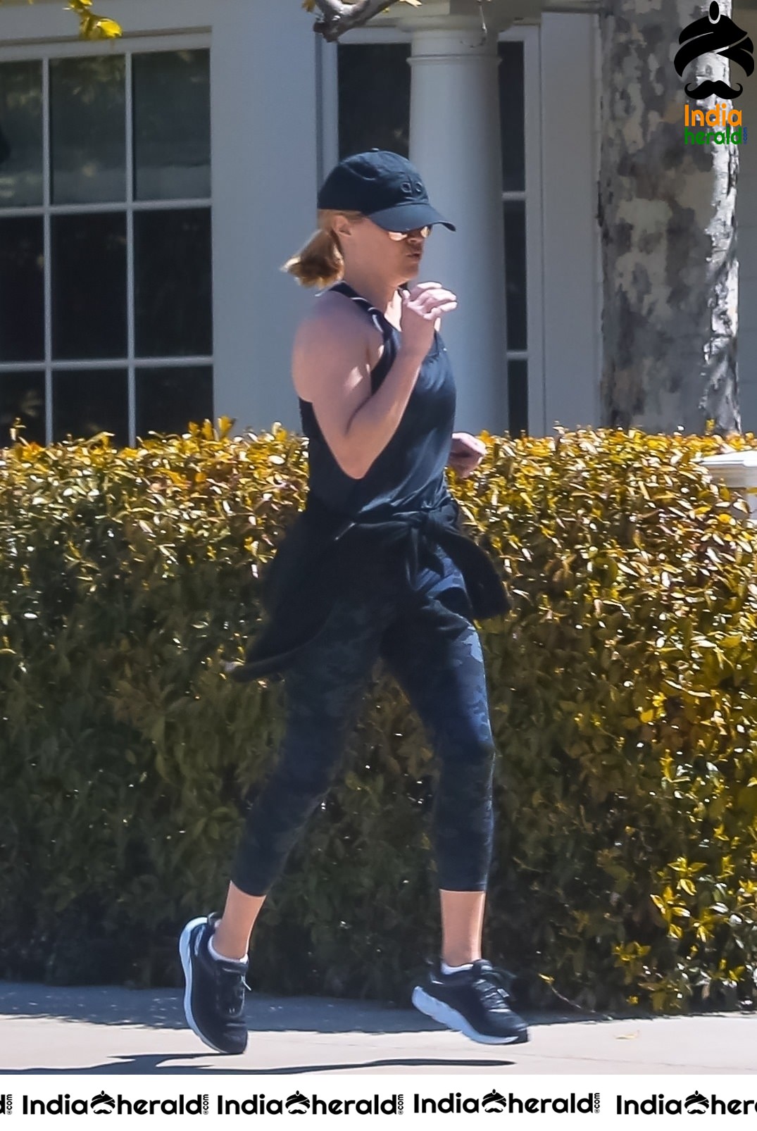 Reese Witherspoon caught while jogging in Brentwood