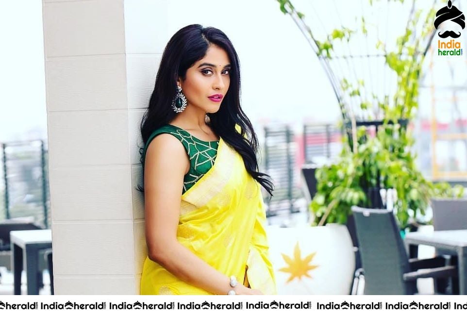 Regina Cassandra Latest Hot Photos in Saree and Sleeveless Blouse