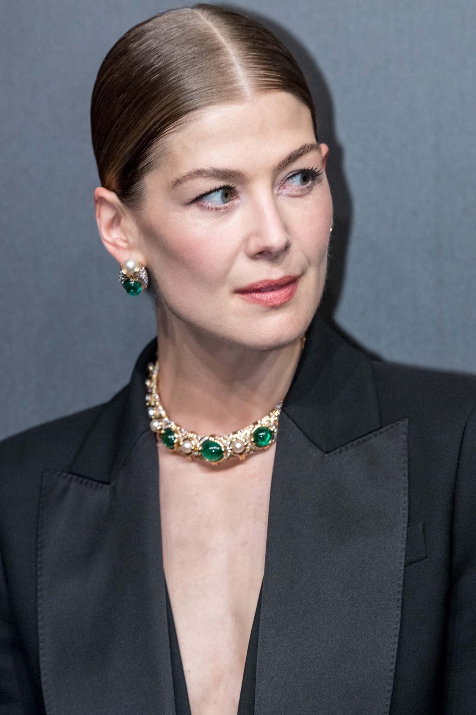 Rosamund Pike At Opening Ceremony For Bvlgari High Jewelry Exhibition