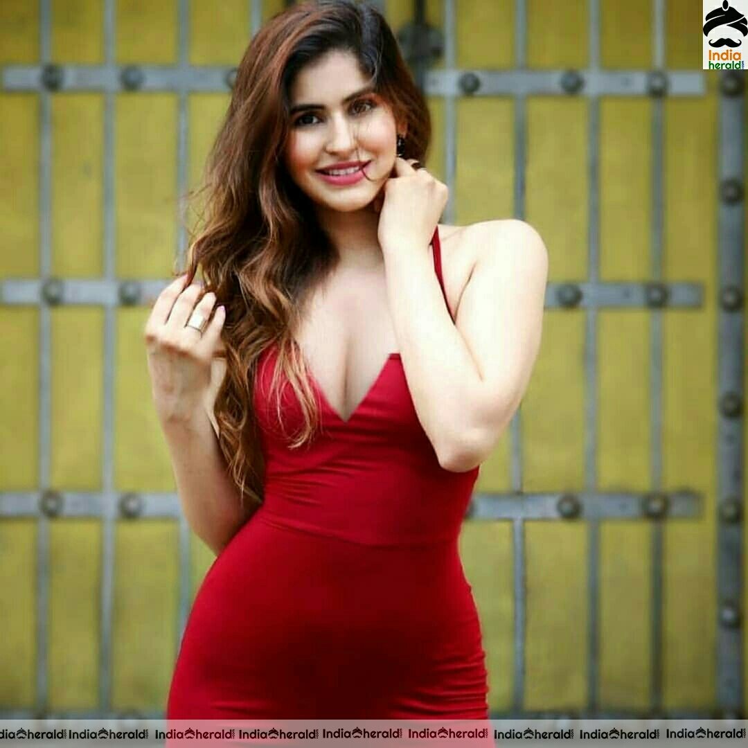 Sakshi Malik Hot Red Dress Stills