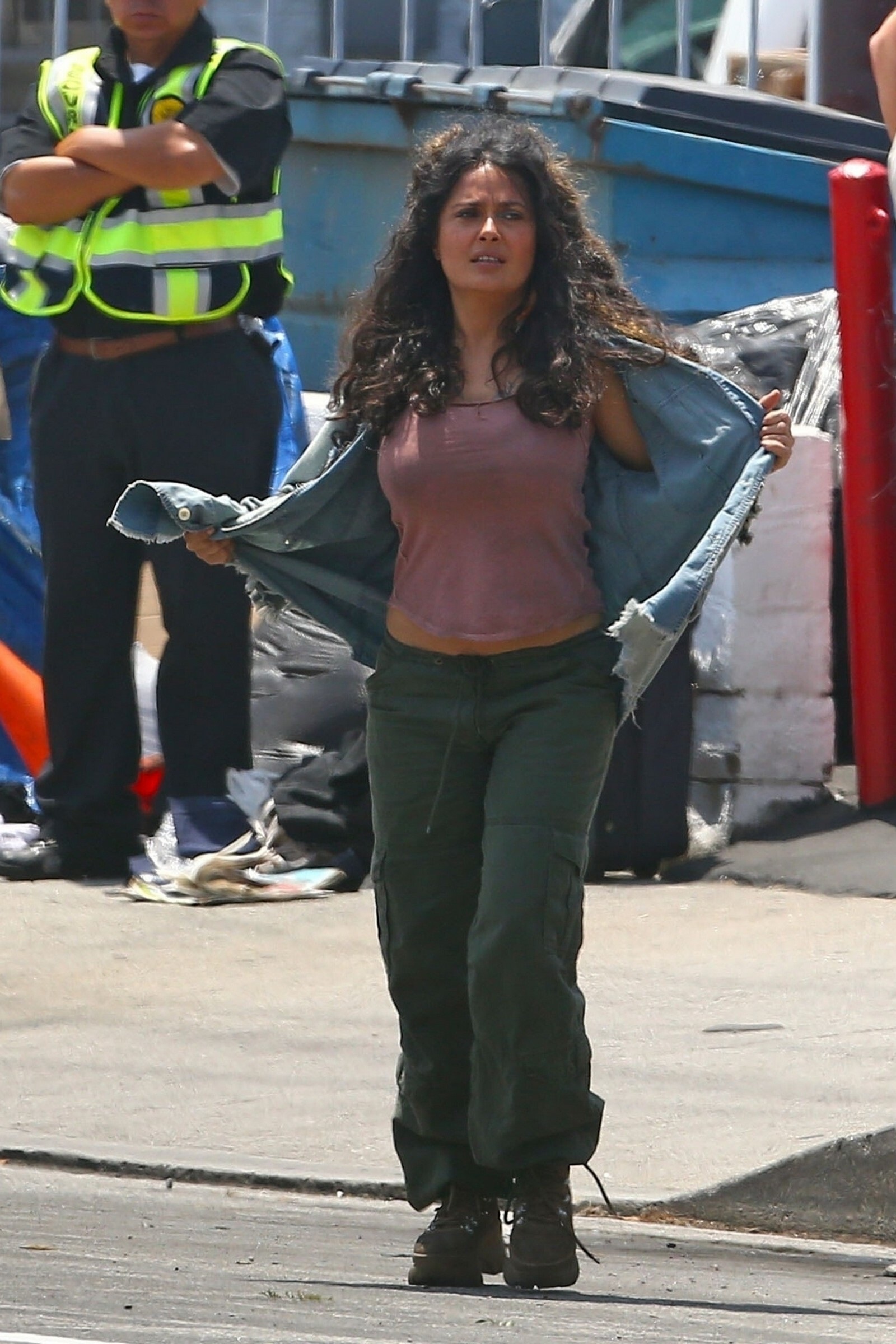 Salma Hayek On The Sets Of BLISS In Los Angeles