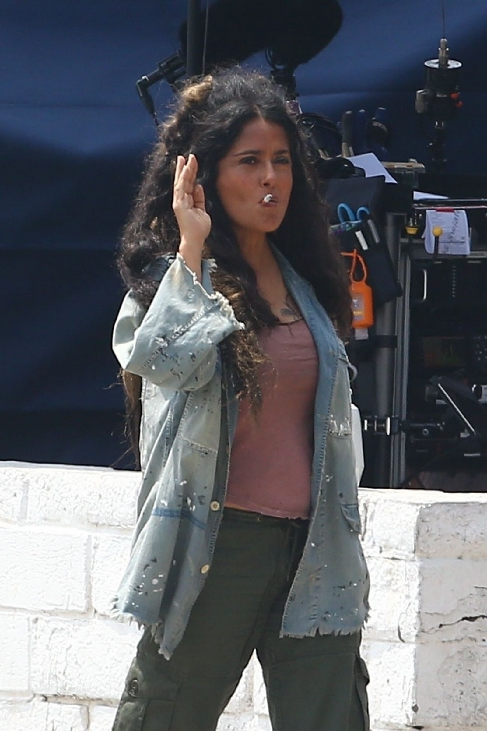Salma Hayek On The Sets Of BLISS In Los Angeles