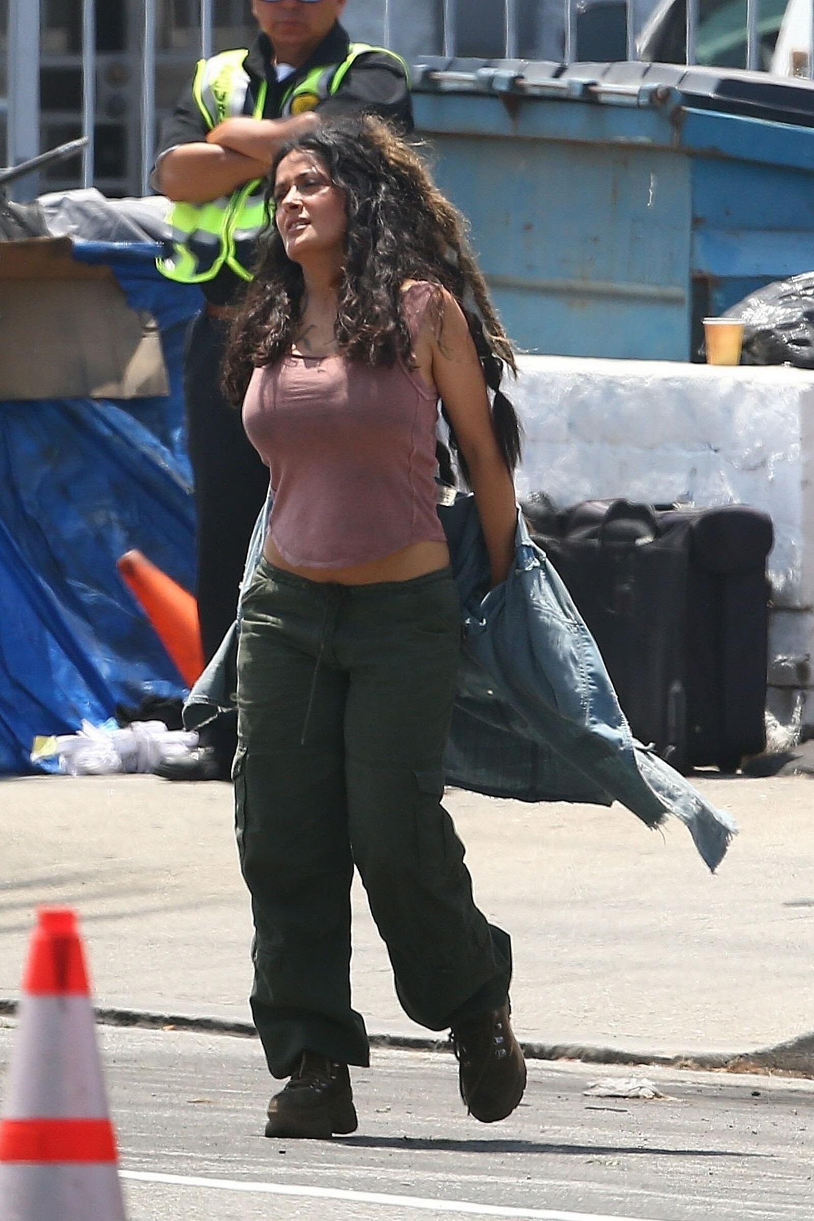 Salma Hayek On The Sets Of BLISS In Los Angeles