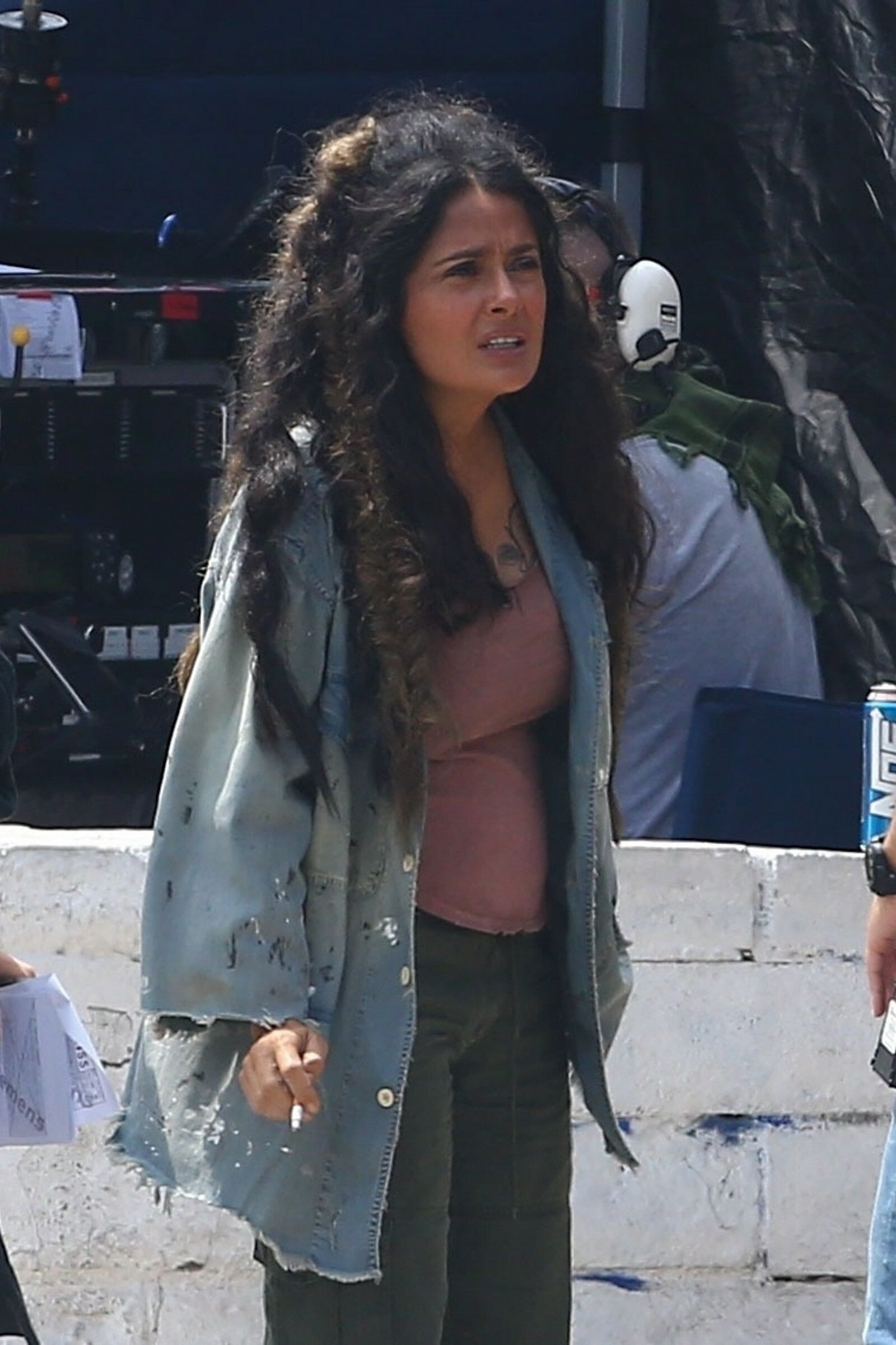 Salma Hayek On The Sets Of BLISS In Los Angeles
