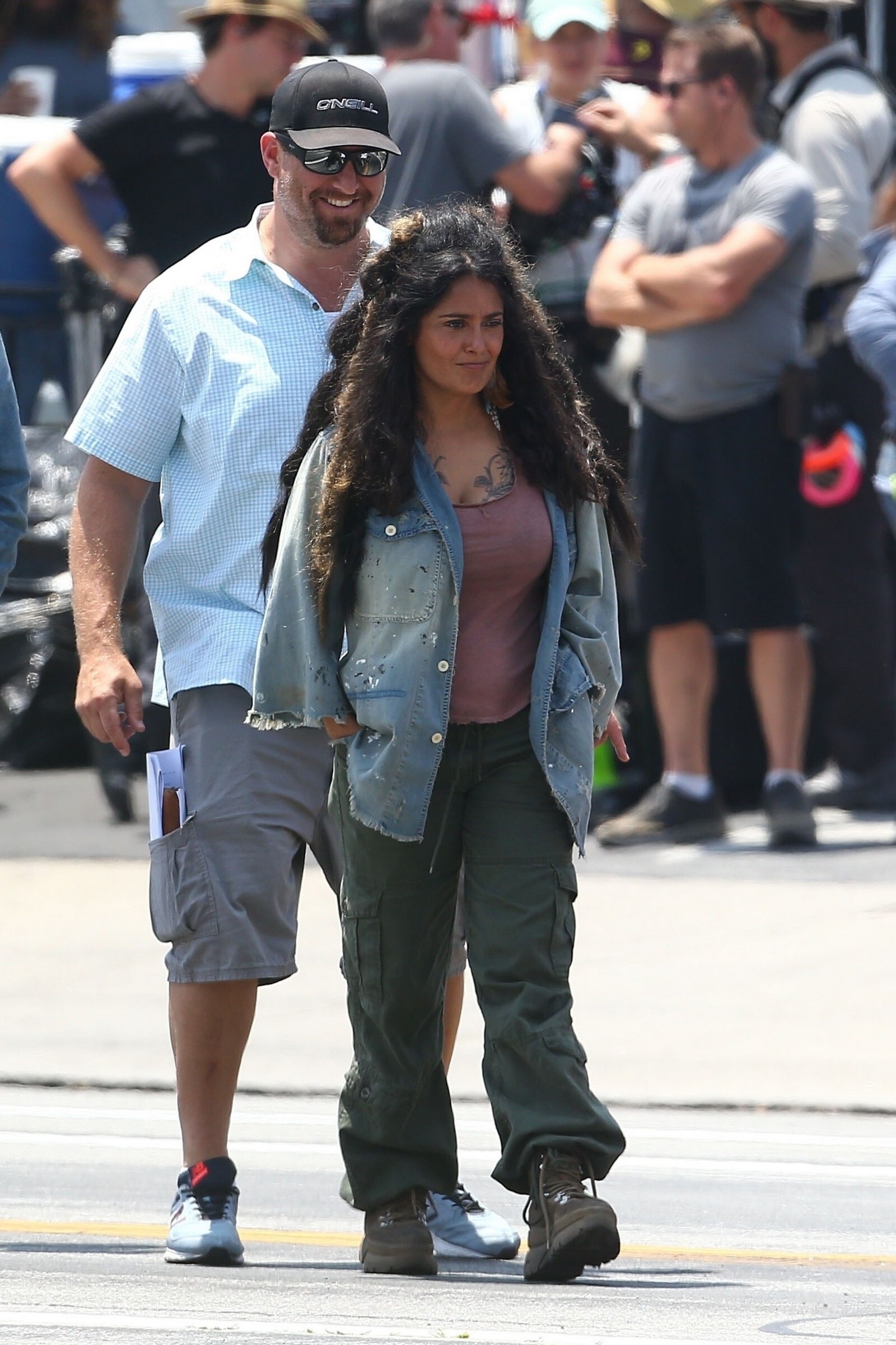 Salma Hayek On The Sets Of BLISS In Los Angeles