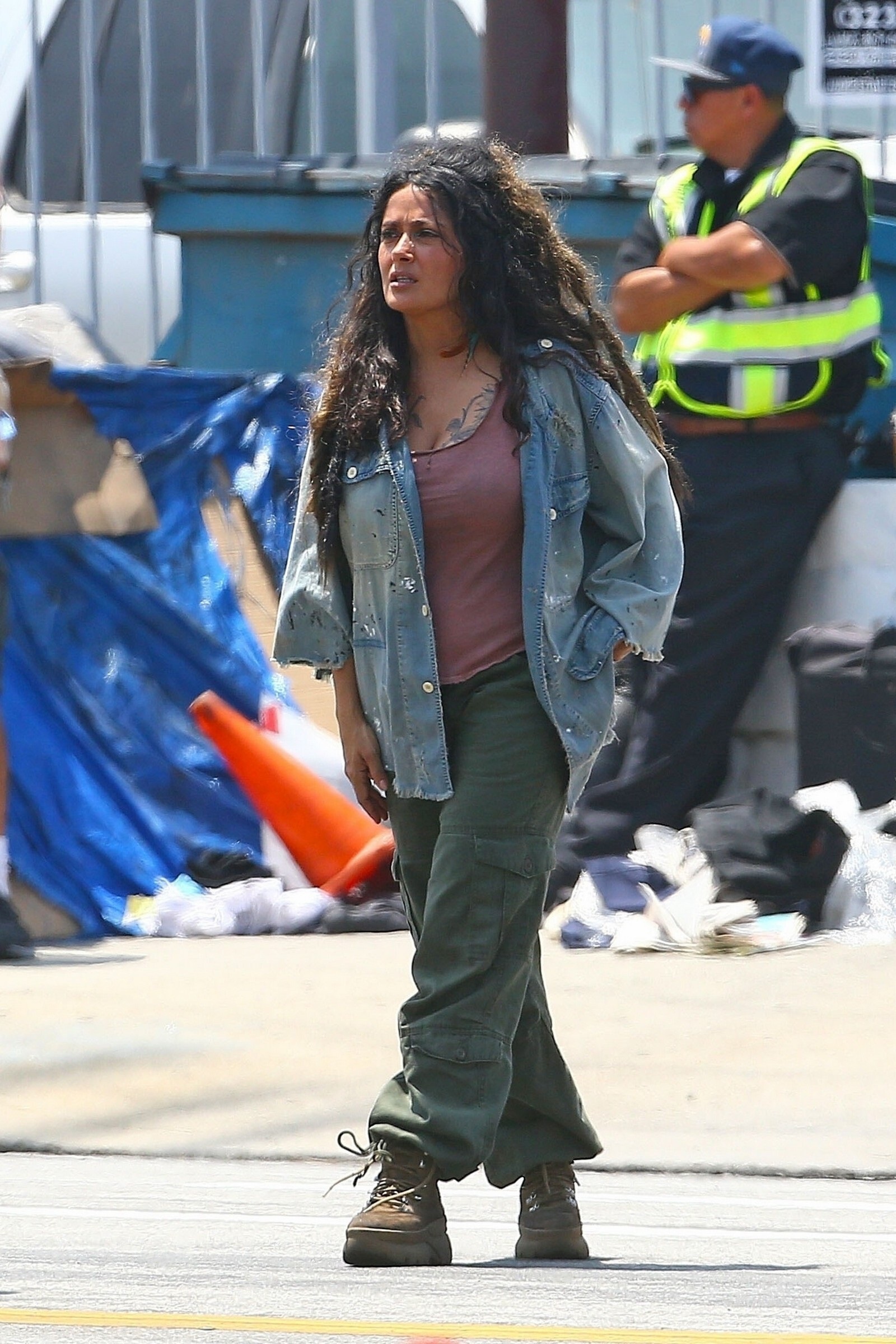 Salma Hayek On The Sets Of BLISS In Los Angeles