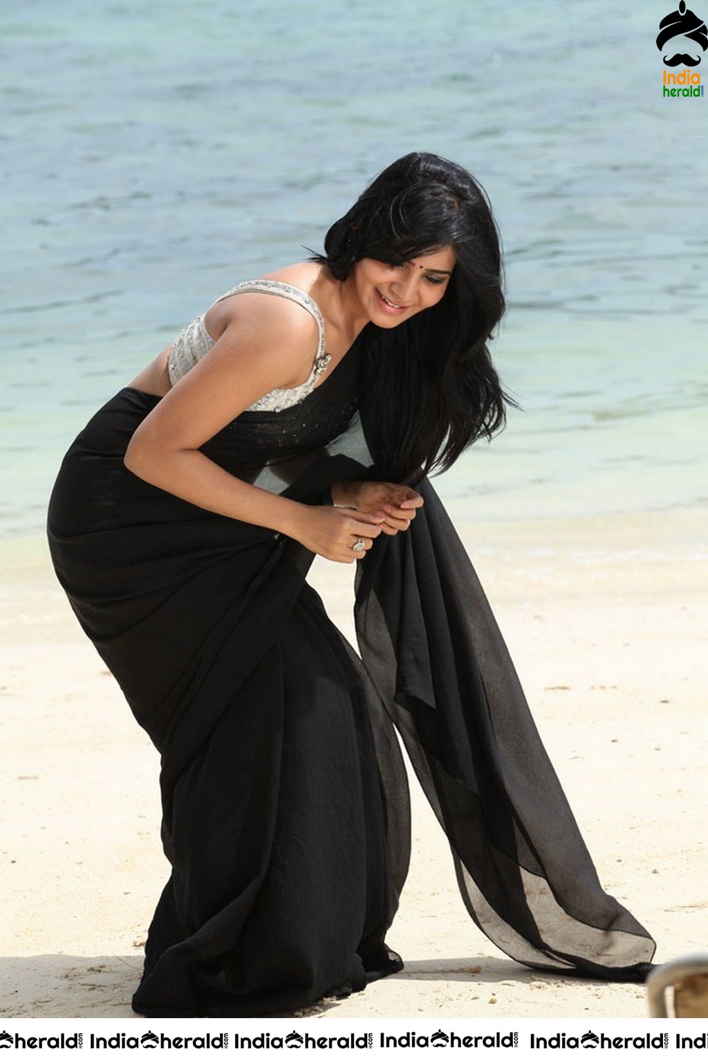 Samantha Hot Black Sexy Saree Photos Collection