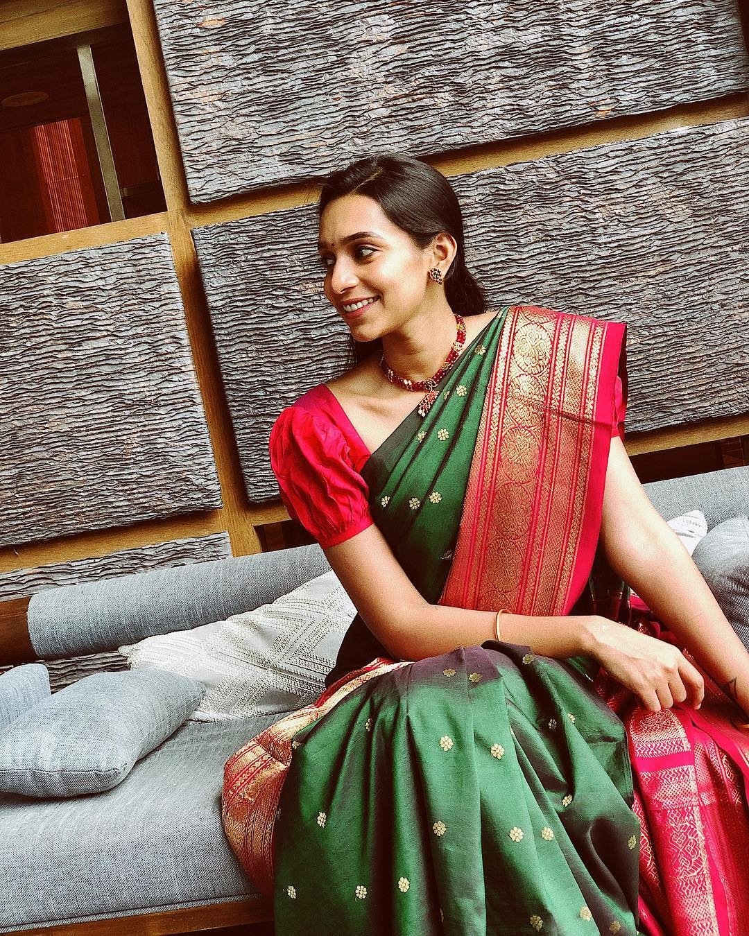 Sanchana Natarajan Saree Photoshoot