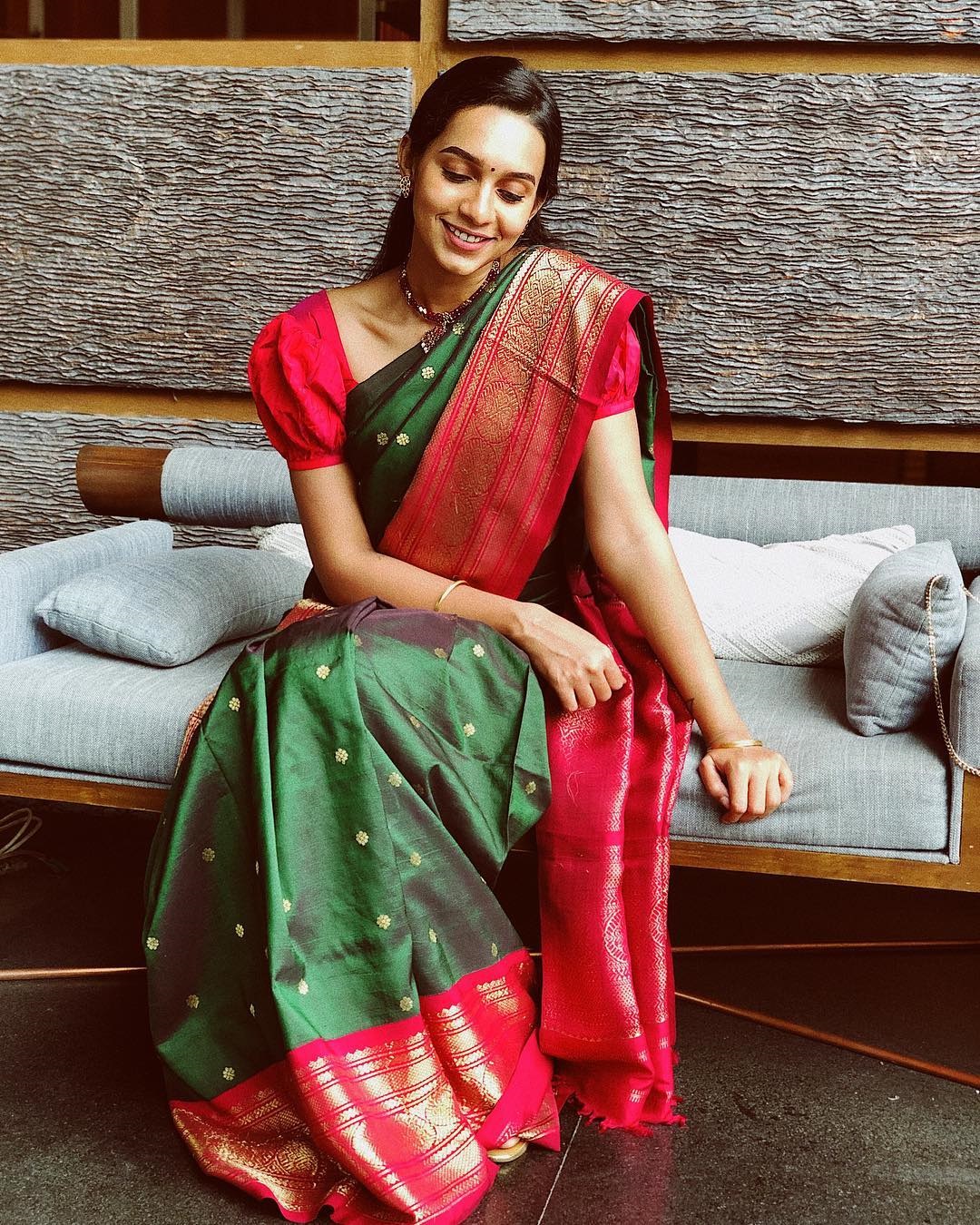 Sanchana Natarajan Saree Photoshoot