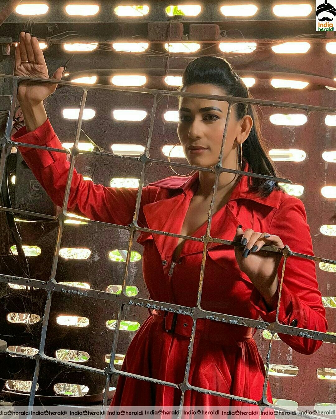 Sanjana Singh Hot Red Frock Stills