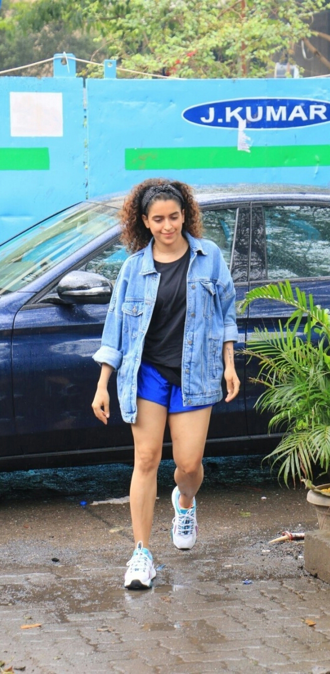 Sanya Malhotra Spotted In Short Dress At Andheri