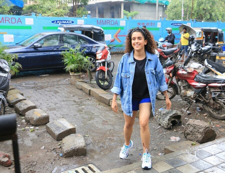 Sanya Malhotra Spotted In Short Dress At Andheri