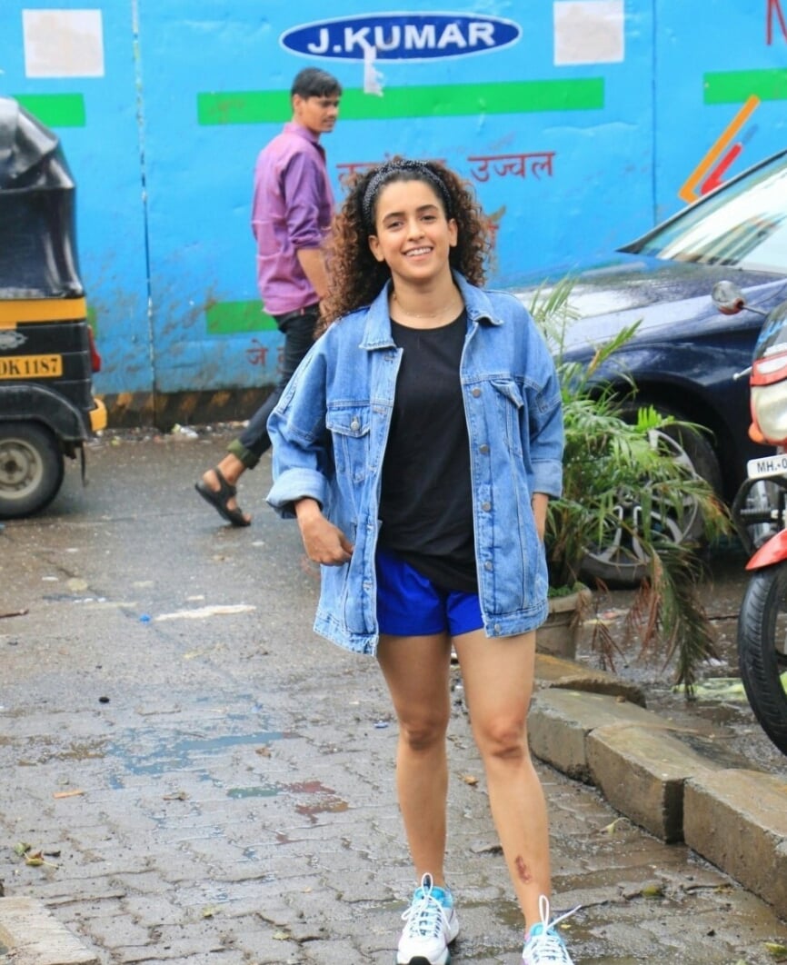 Sanya Malhotra Spotted In Short Dress At Andheri