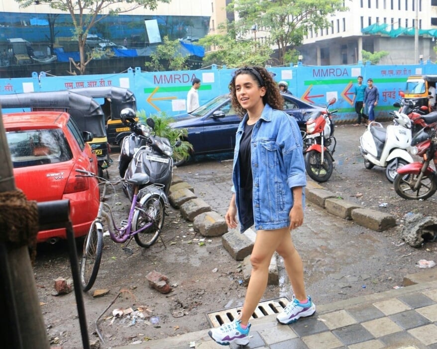 Sanya Malhotra Spotted In Short Dress At Andheri