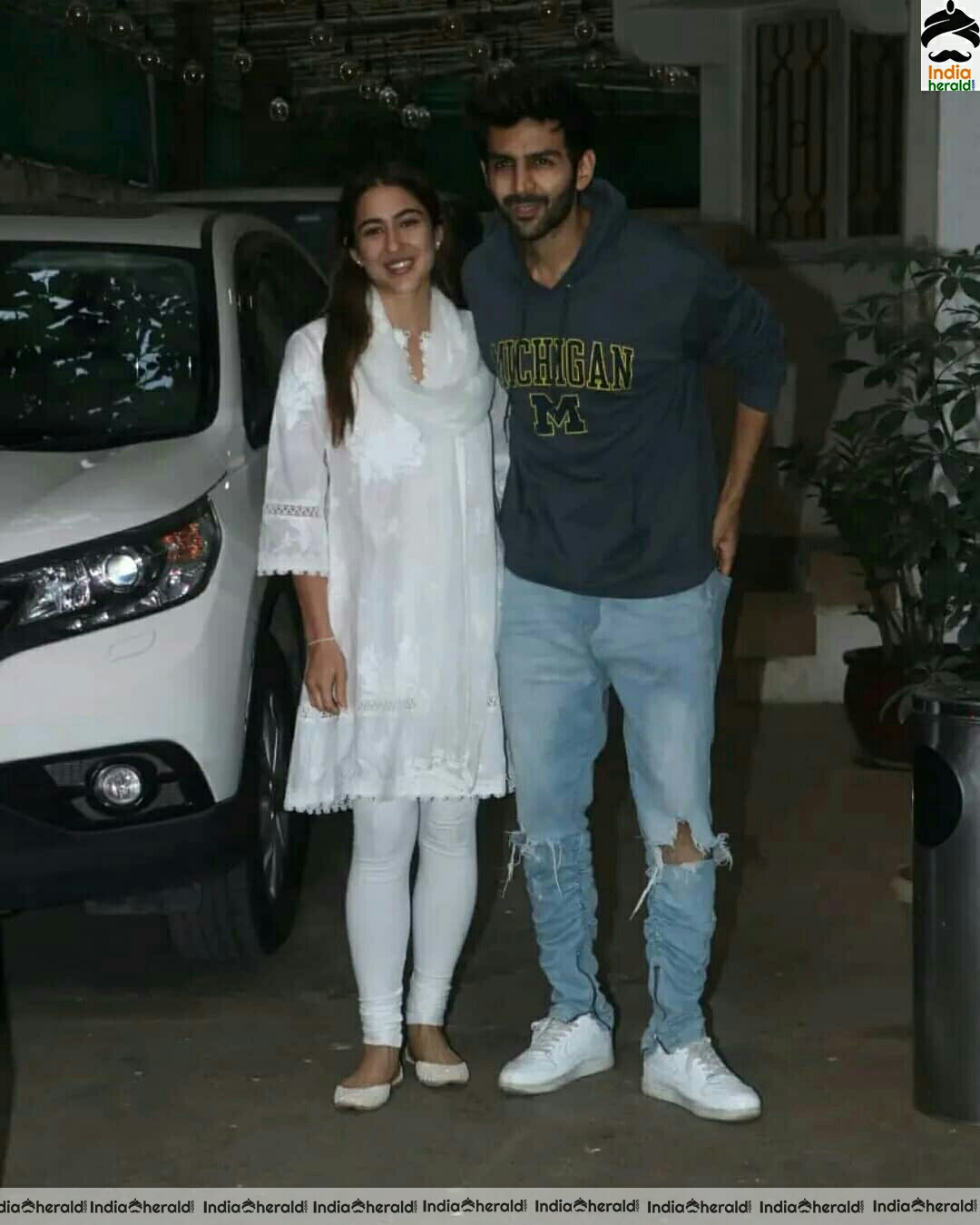 Sara Ali Khan Cute White Dress While Spotted Outside bandra