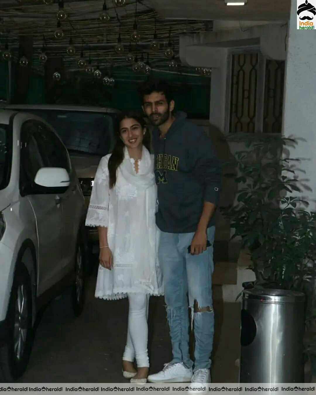 Sara Ali Khan Cute White Dress While Spotted Outside bandra