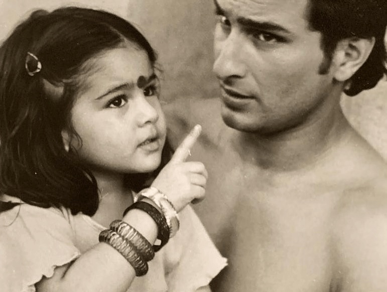 Sara Ali Khan Shares Cute Childhood Stills With Her Dad Saif Ali Khan