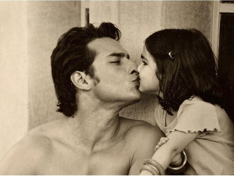 Sara Ali Khan Shares Cute Childhood Stills With Her Dad Saif Ali Khan