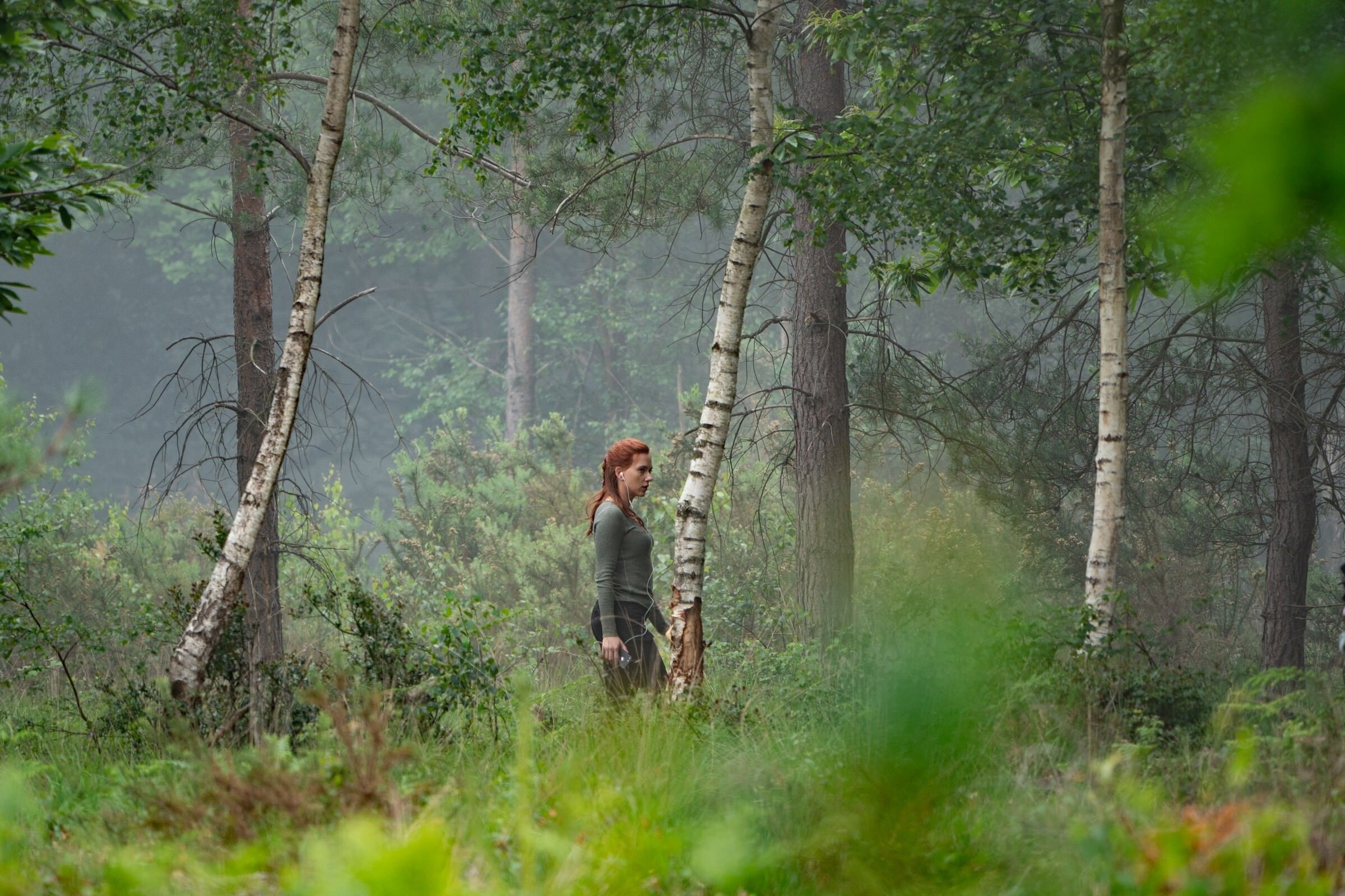 Scarlett Johansson From The Sets Of Black Widow At Pinewood Studios