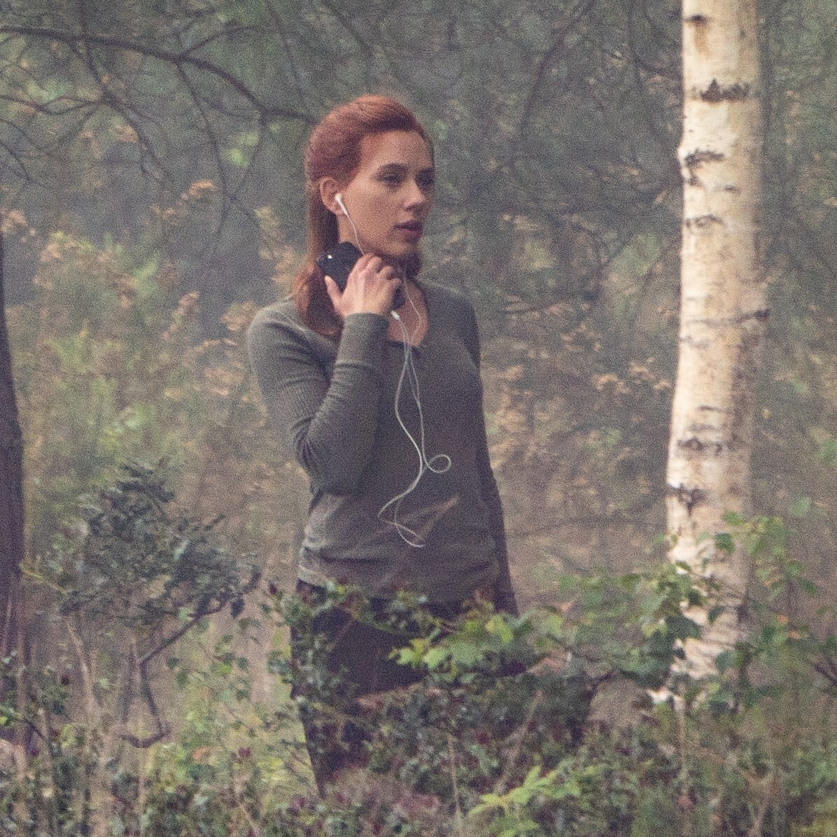 Scarlett Johansson From The Sets Of Black Widow At Pinewood Studios