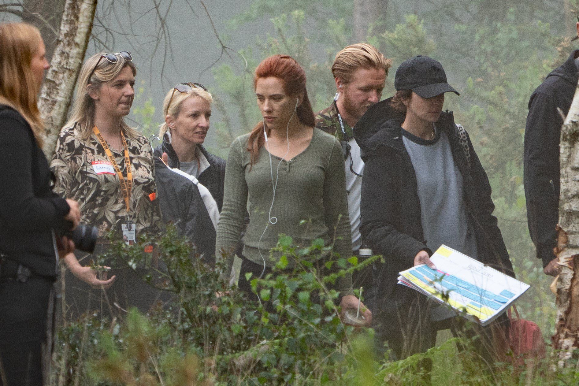 Scarlett Johansson From The Sets Of Black Widow At Pinewood Studios