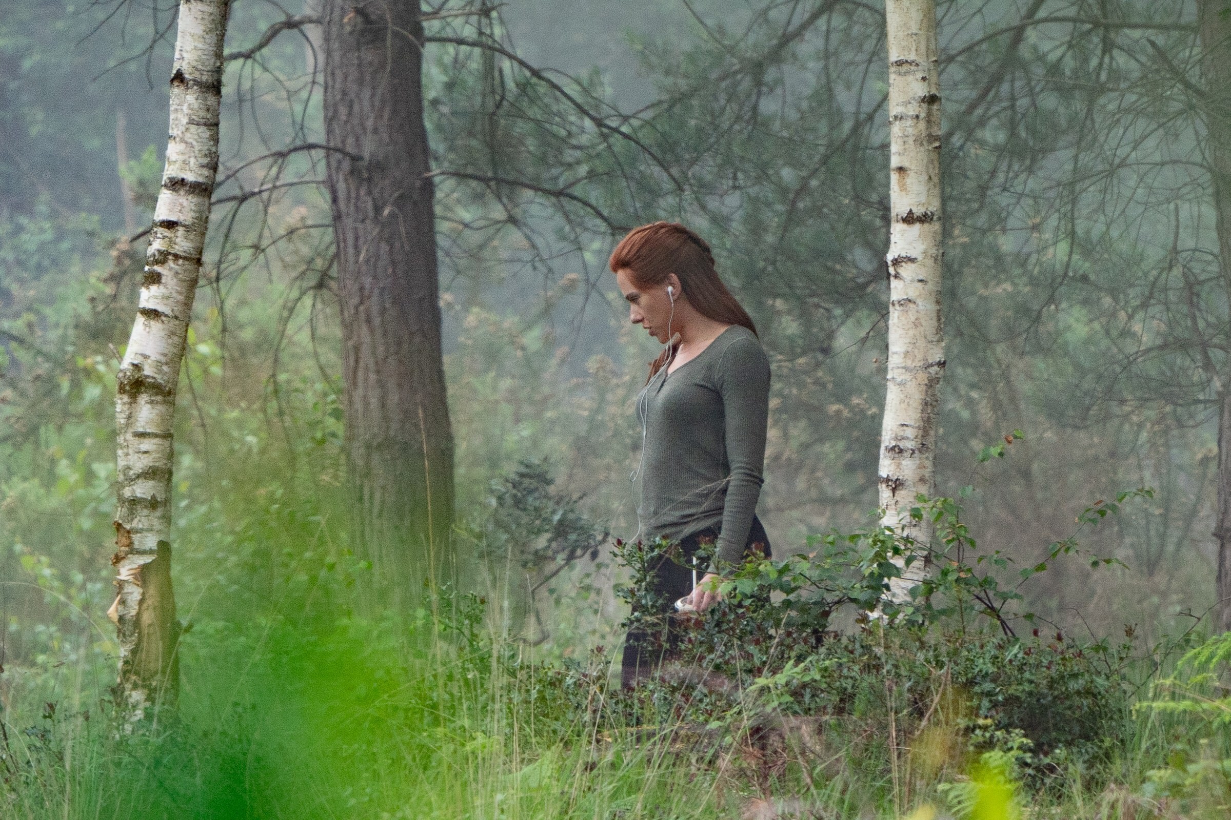 Scarlett Johansson From The Sets Of Black Widow At Pinewood Studios