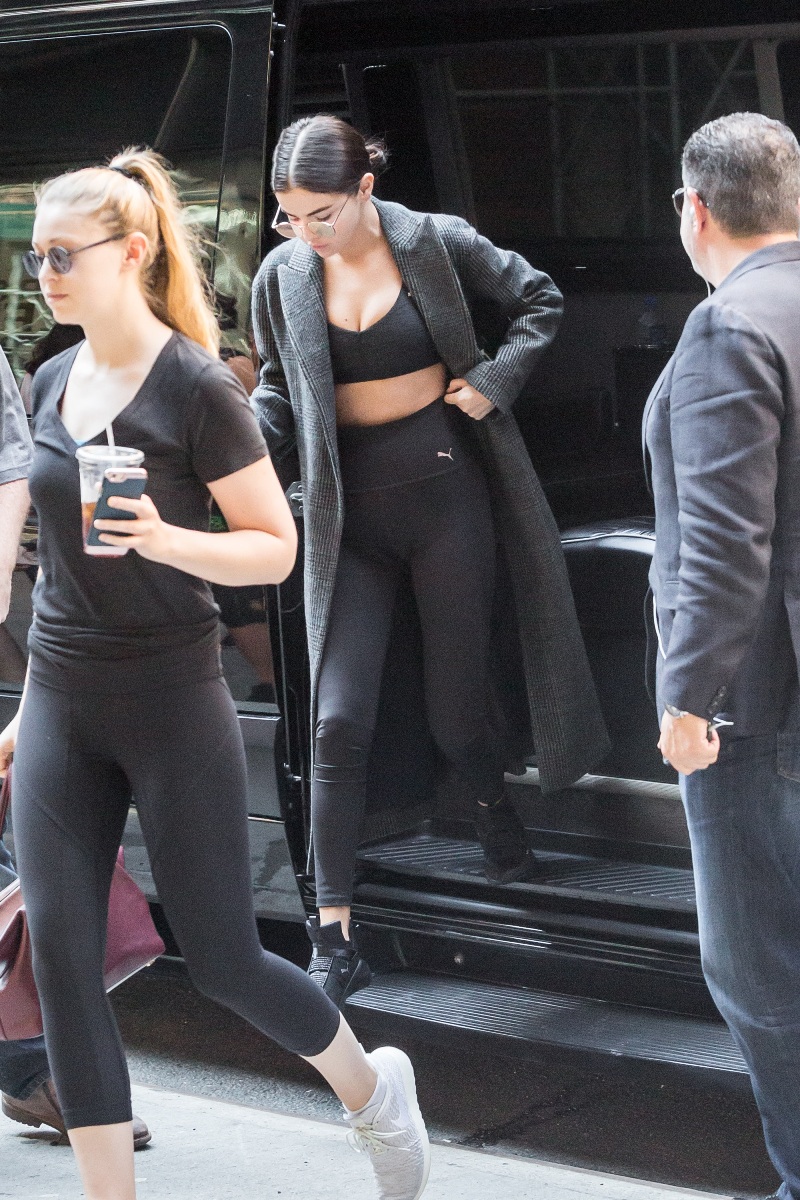 Selena Gomez Spotted In A Sports Bra And Tight Leggins In NYC