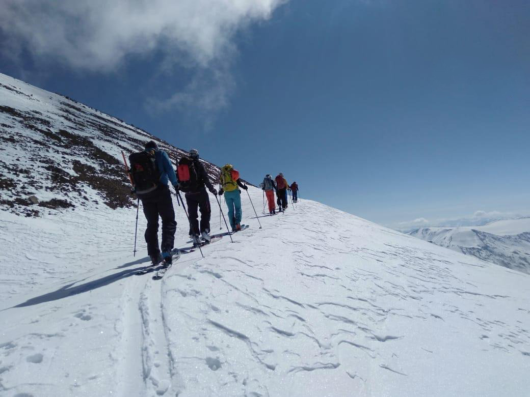Seven Skiers Are On A Skiing Expedition In Baralacha And Chhatru Area