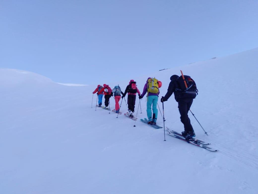 Seven Skiers Are On A Skiing Expedition In Baralacha And Chhatru Area
