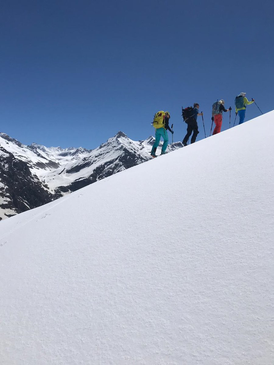 Seven Skiers Are On A Skiing Expedition In Baralacha And Chhatru Area