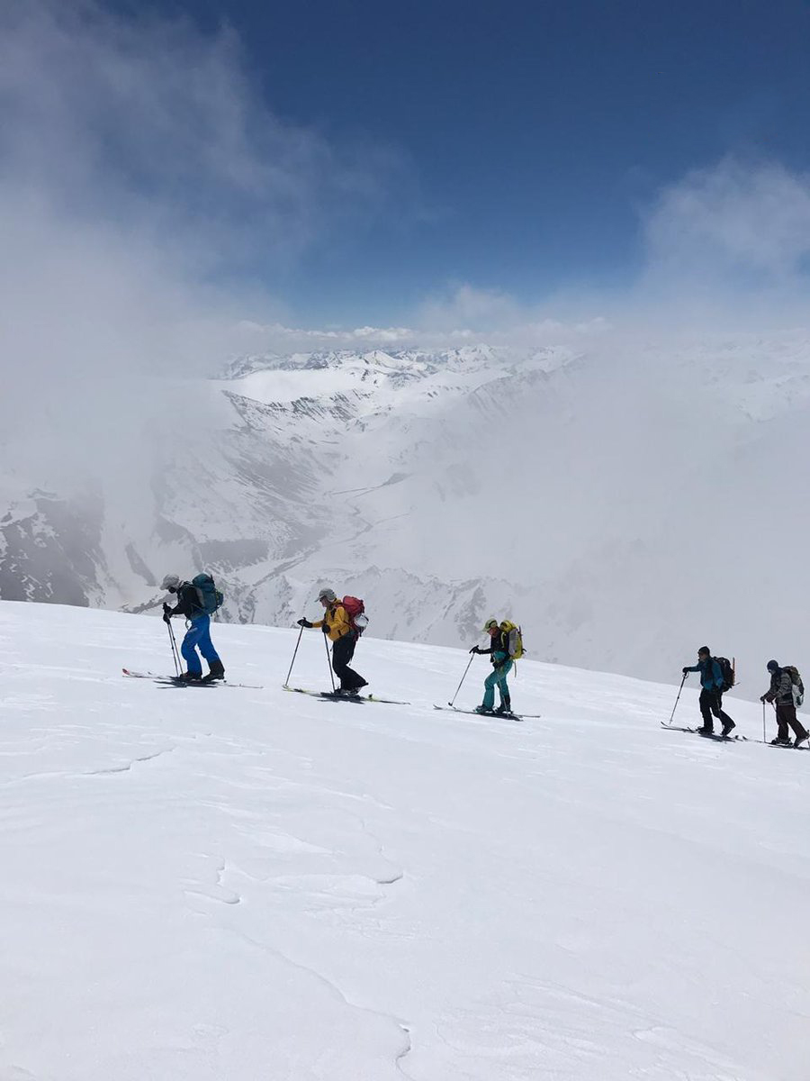 Seven Skiers Are On A Skiing Expedition In Baralacha And Chhatru Area
