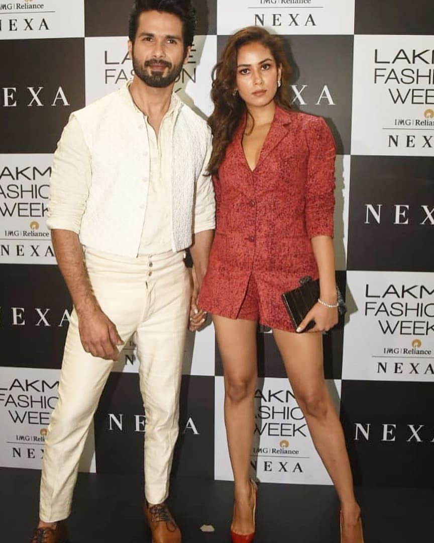 Shahid Kapoor And Mira Rajput Graceful Couple At The Lakme Fashion Week 2019