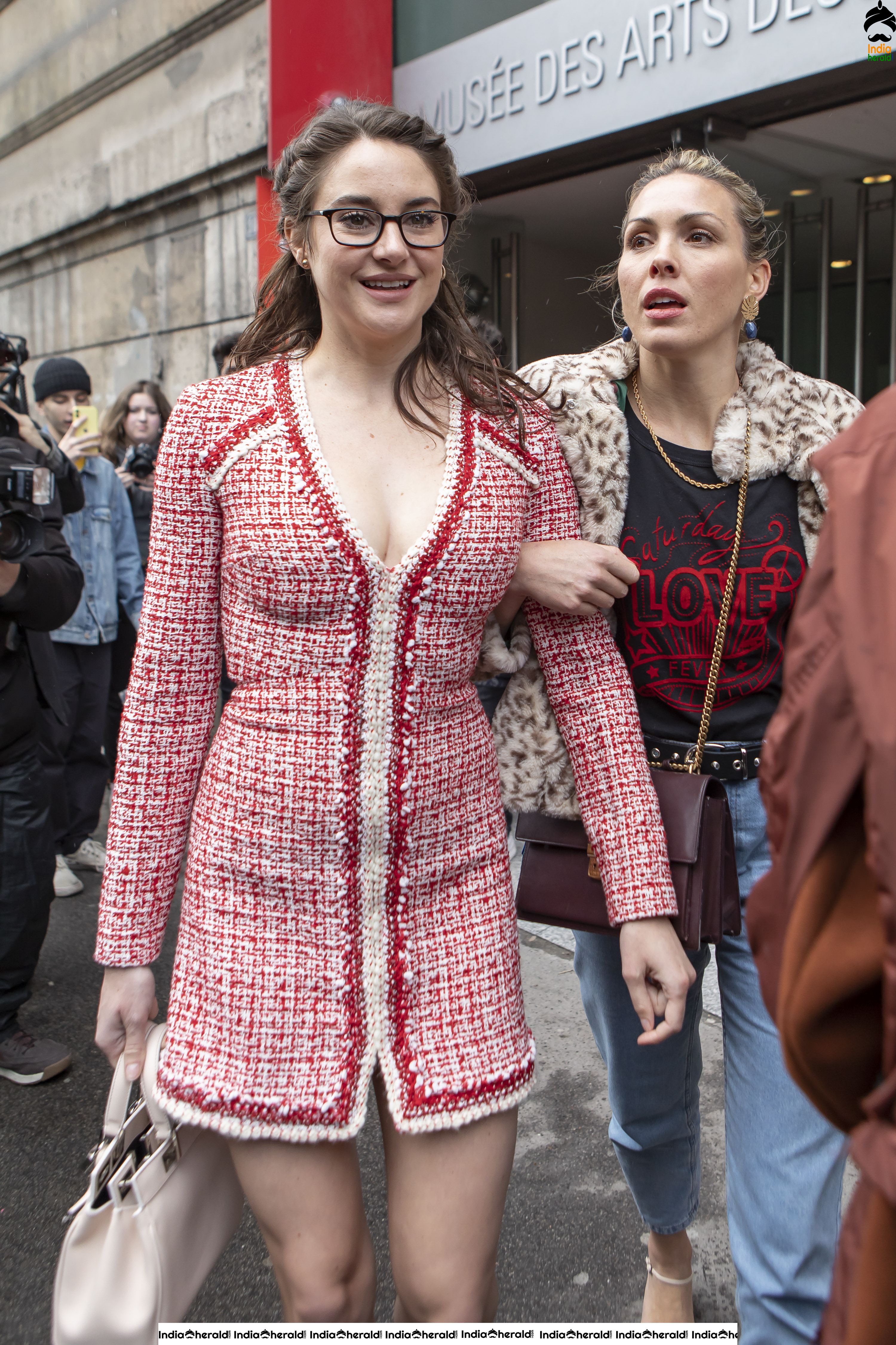 Shailene Woodley attending the Giambattista Valli show at Paris Fashion Week