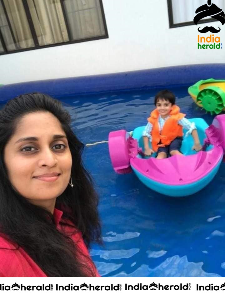 Shalini Ajithkumar with her Son Aadvik Ajithkumar