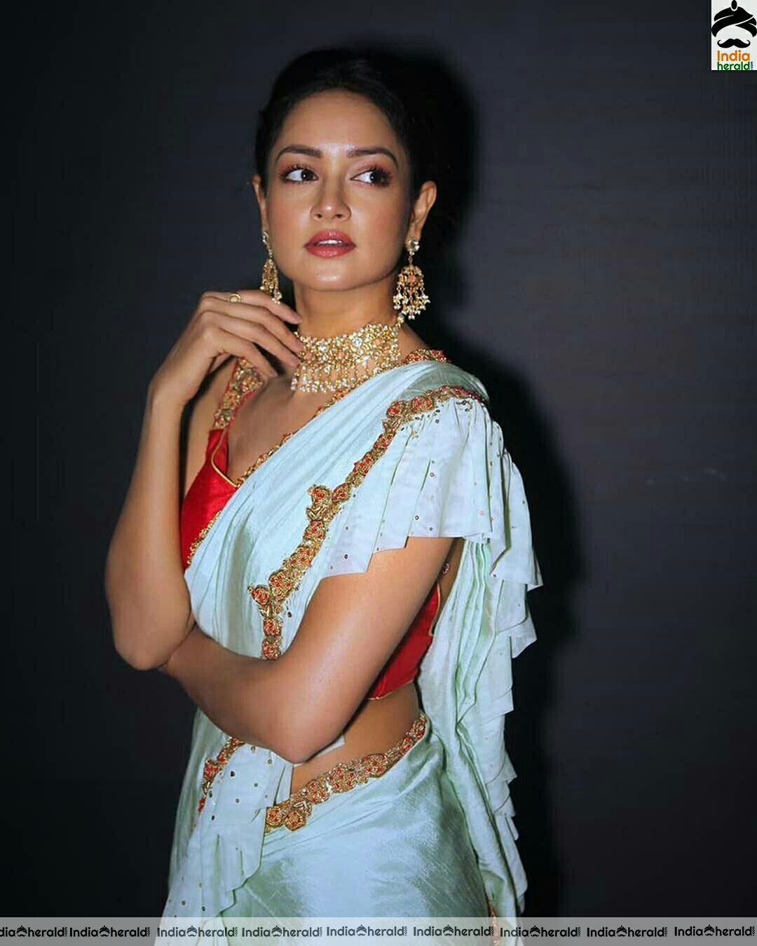 Shanvi Sri Hot latest Saree Stills