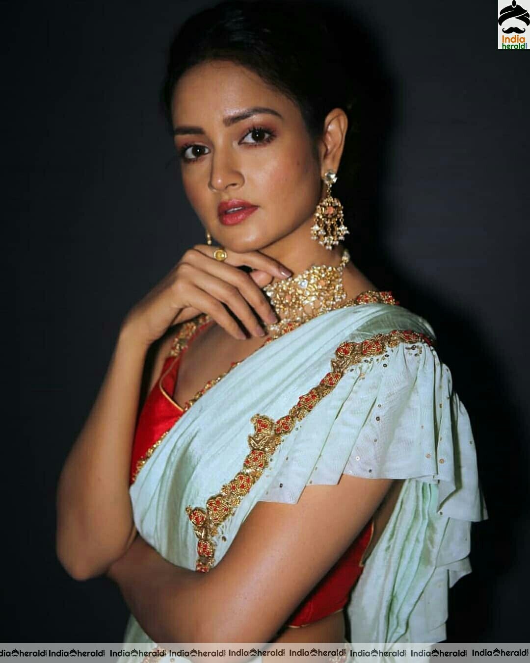 Shanvi Sri Hot latest Saree Stills