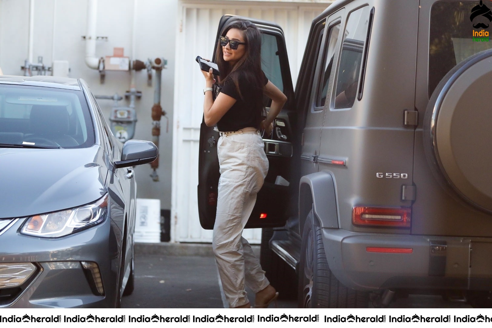 Shay Mitchell caught by Paparazzi At M cafe in West Hollywood