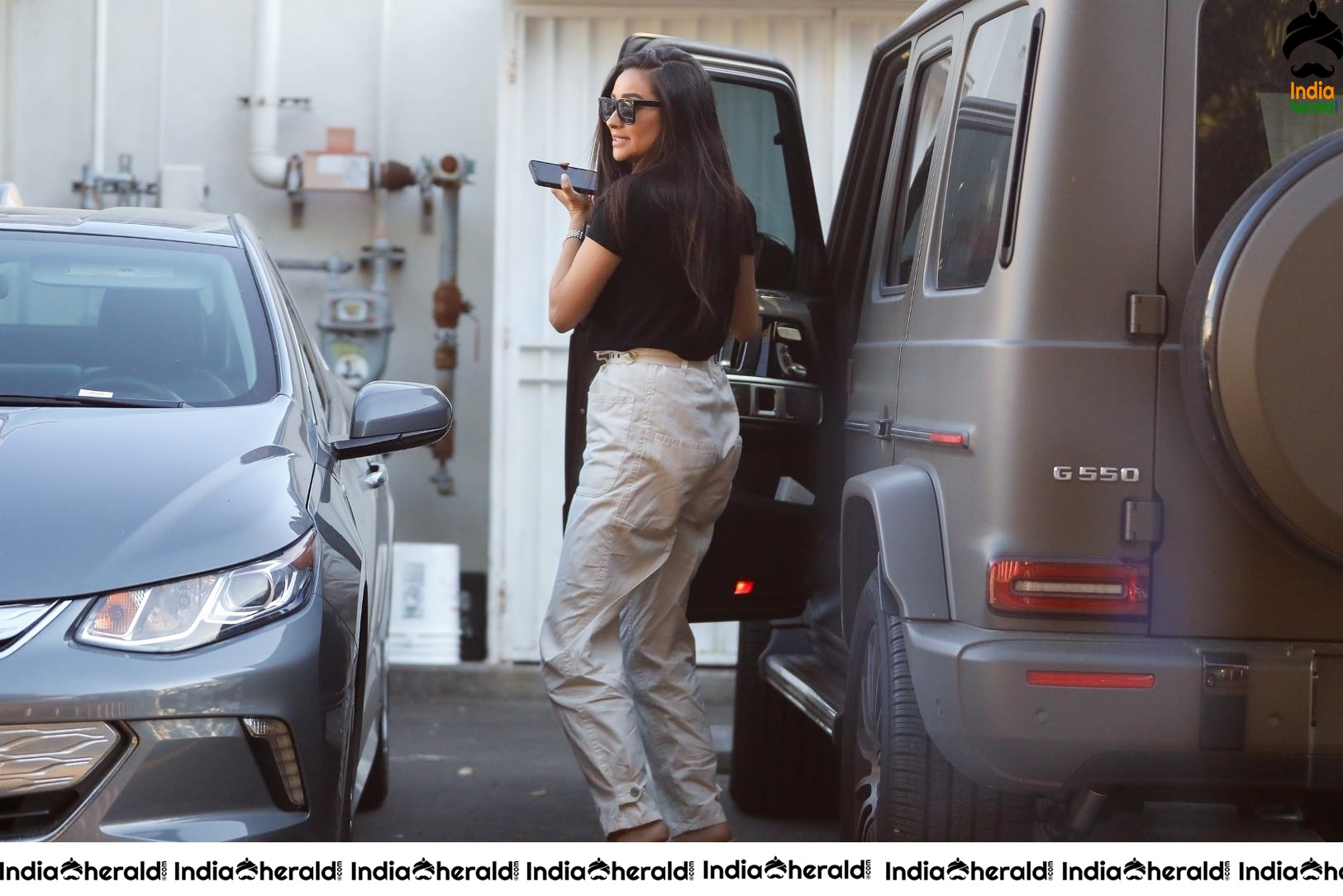 Shay Mitchell caught by Paparazzi At M cafe in West Hollywood