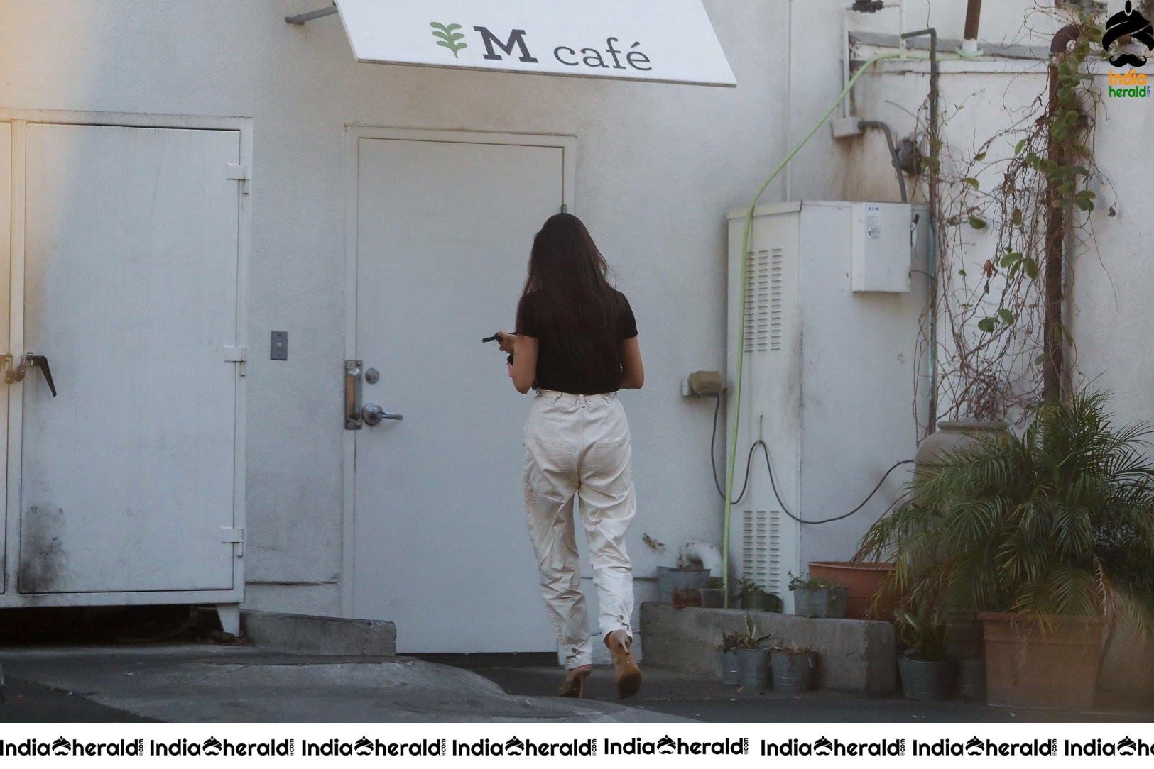 Shay Mitchell caught by Paparazzi At M cafe in West Hollywood