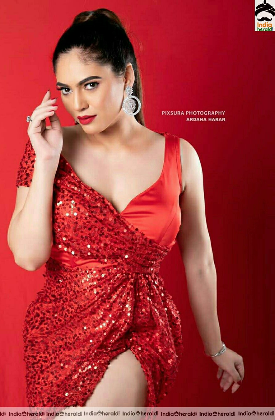 Sherin Hot Red Photoshoot