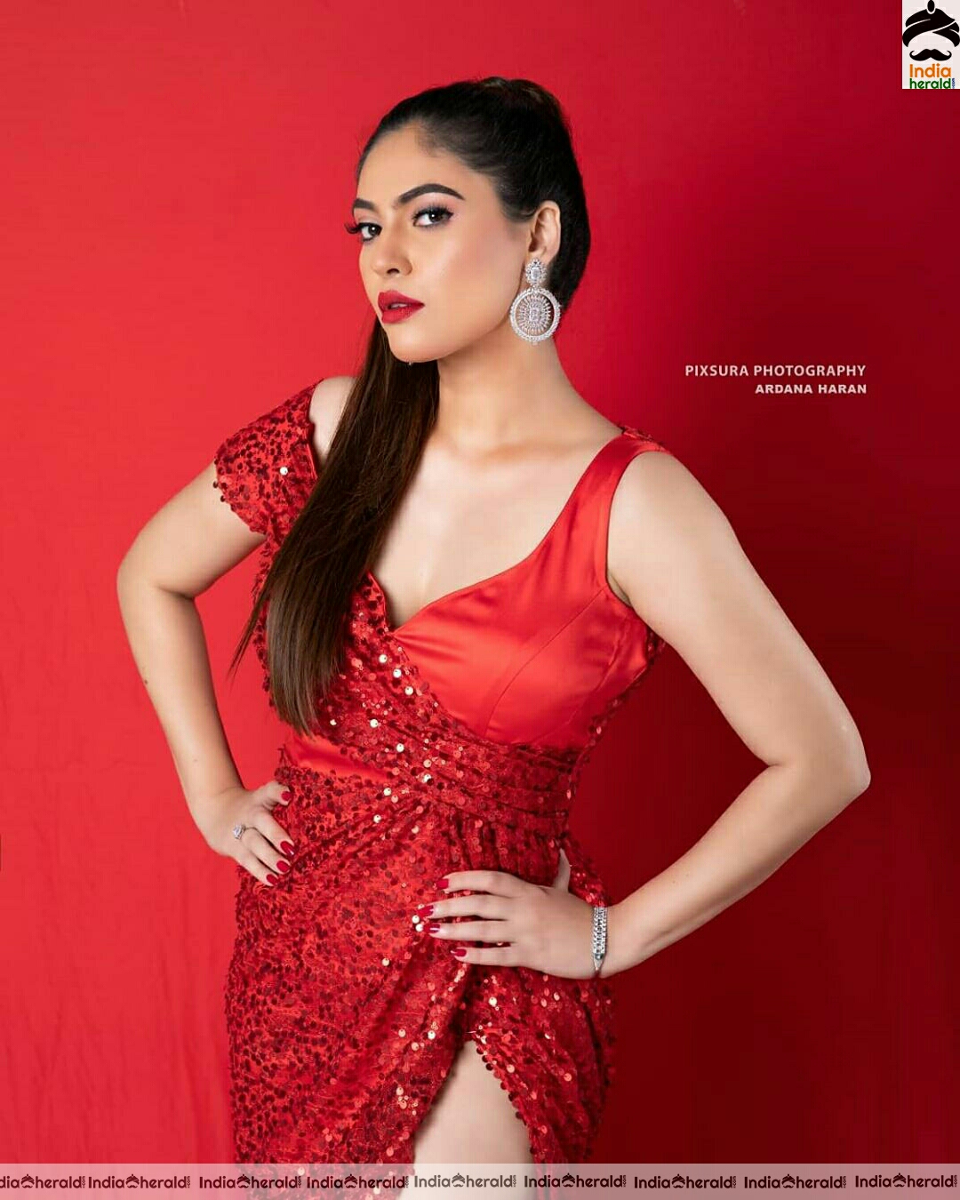 Sherin Hot Red Photoshoot