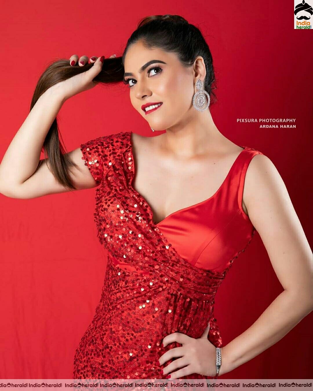 Sherin Hot Red Photoshoot