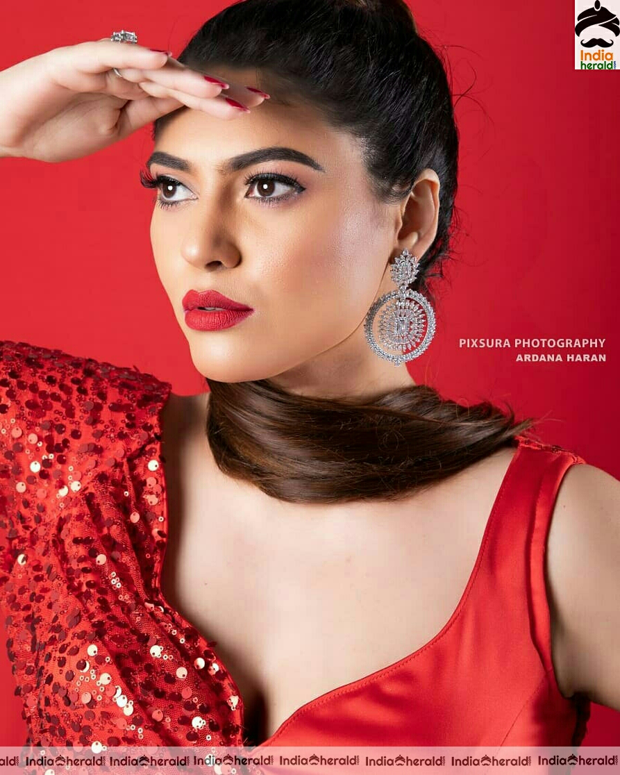 Sherin Hot Red Photoshoot