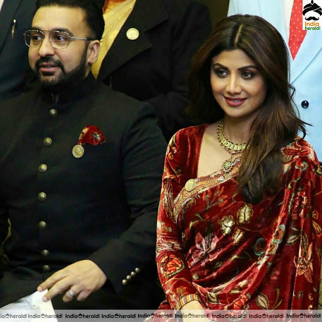 Shilpa Shetty With Her Husband At An Event Stills
