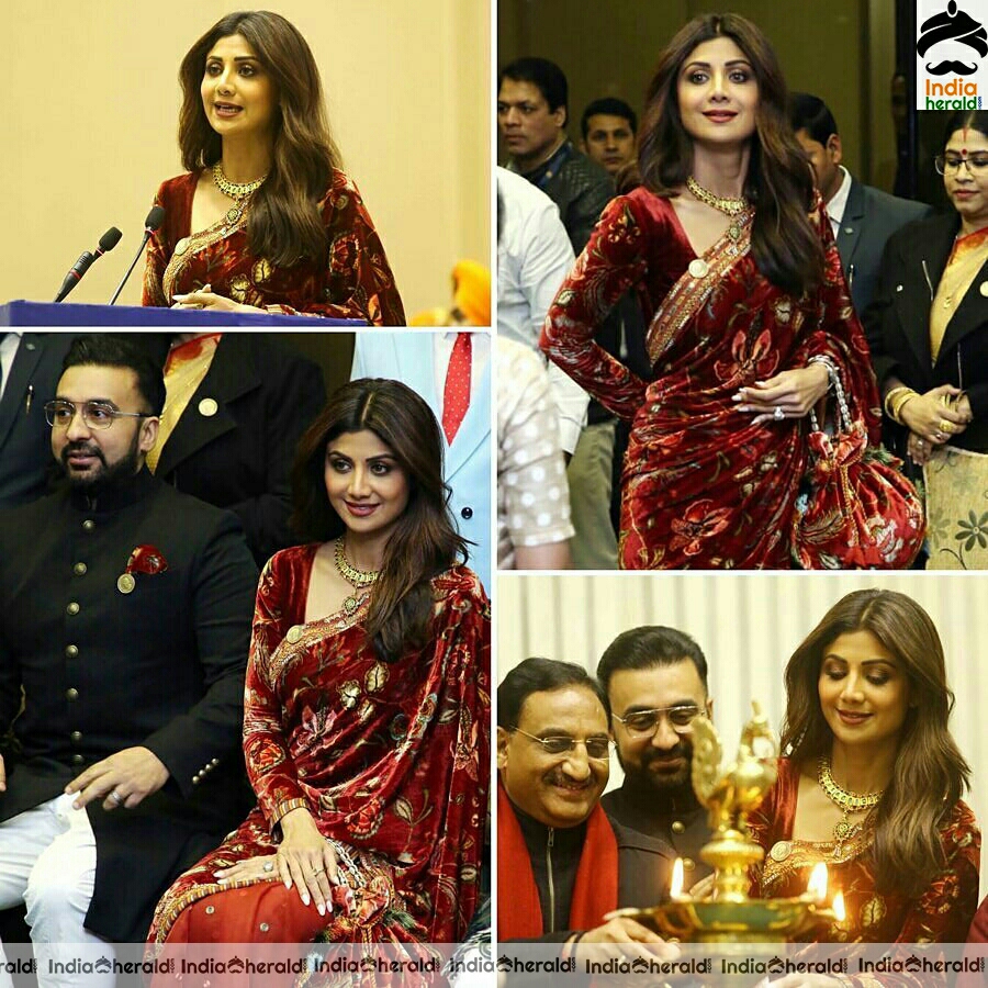 Shilpa Shetty With Her Husband At An Event Stills