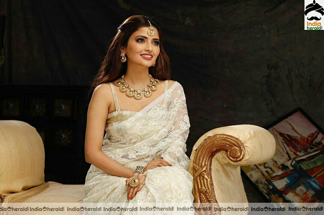 Shirin Kanchwala Hot White Saree Stills Set 2