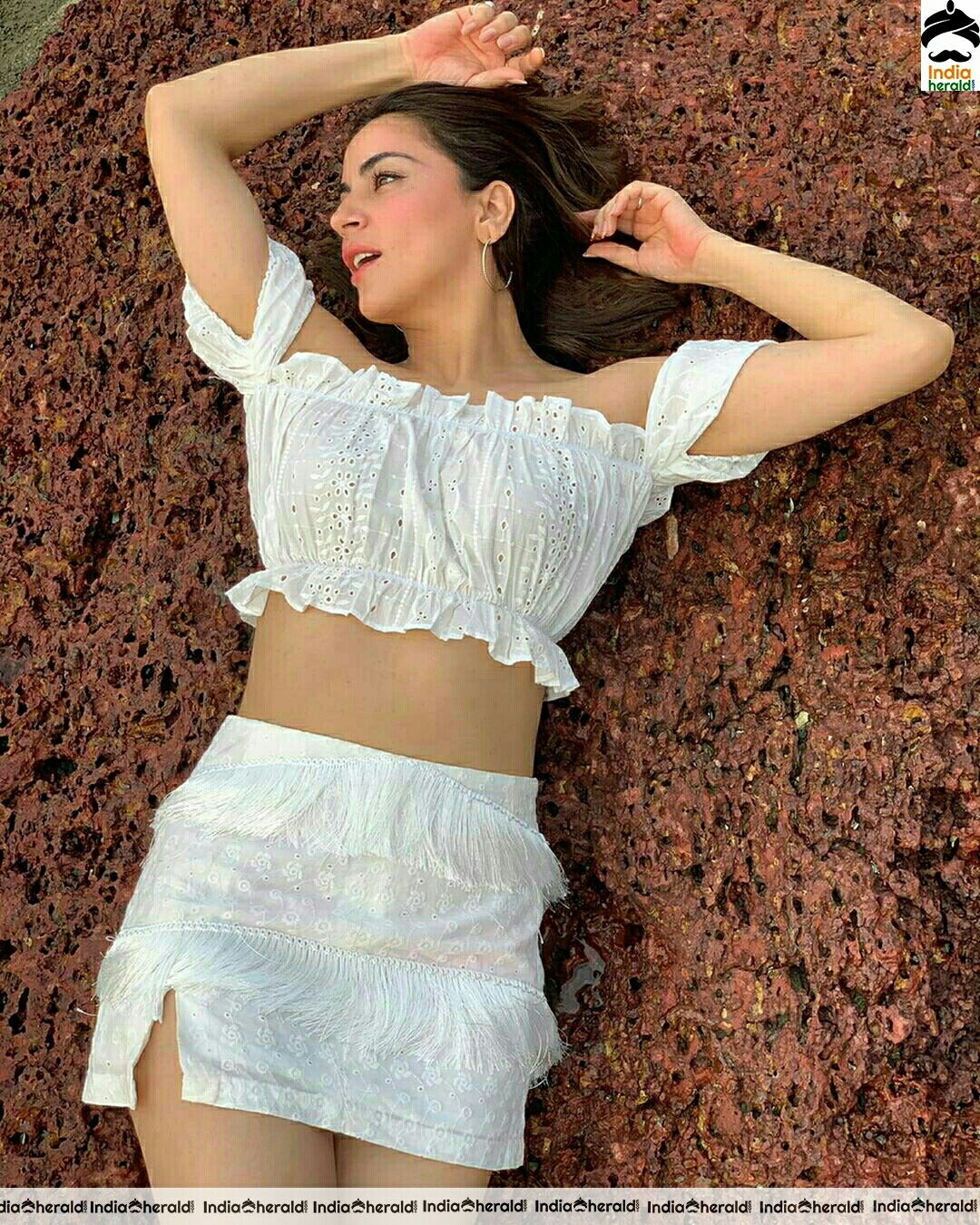 Shraddha Arya Hot White Dress Stills