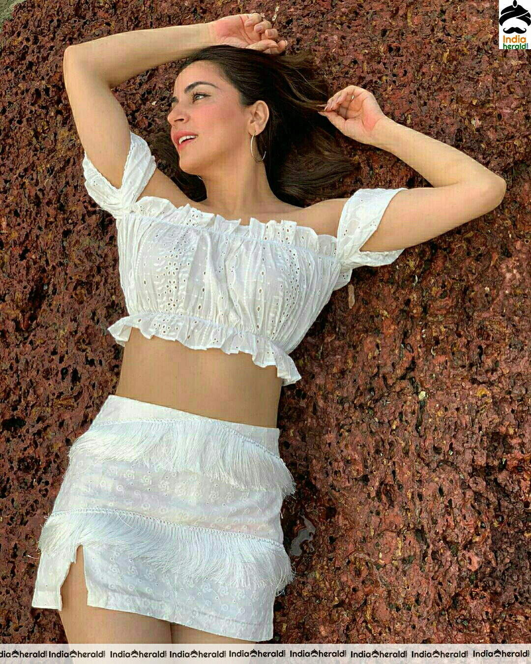 Shraddha Arya Hot White Dress Stills