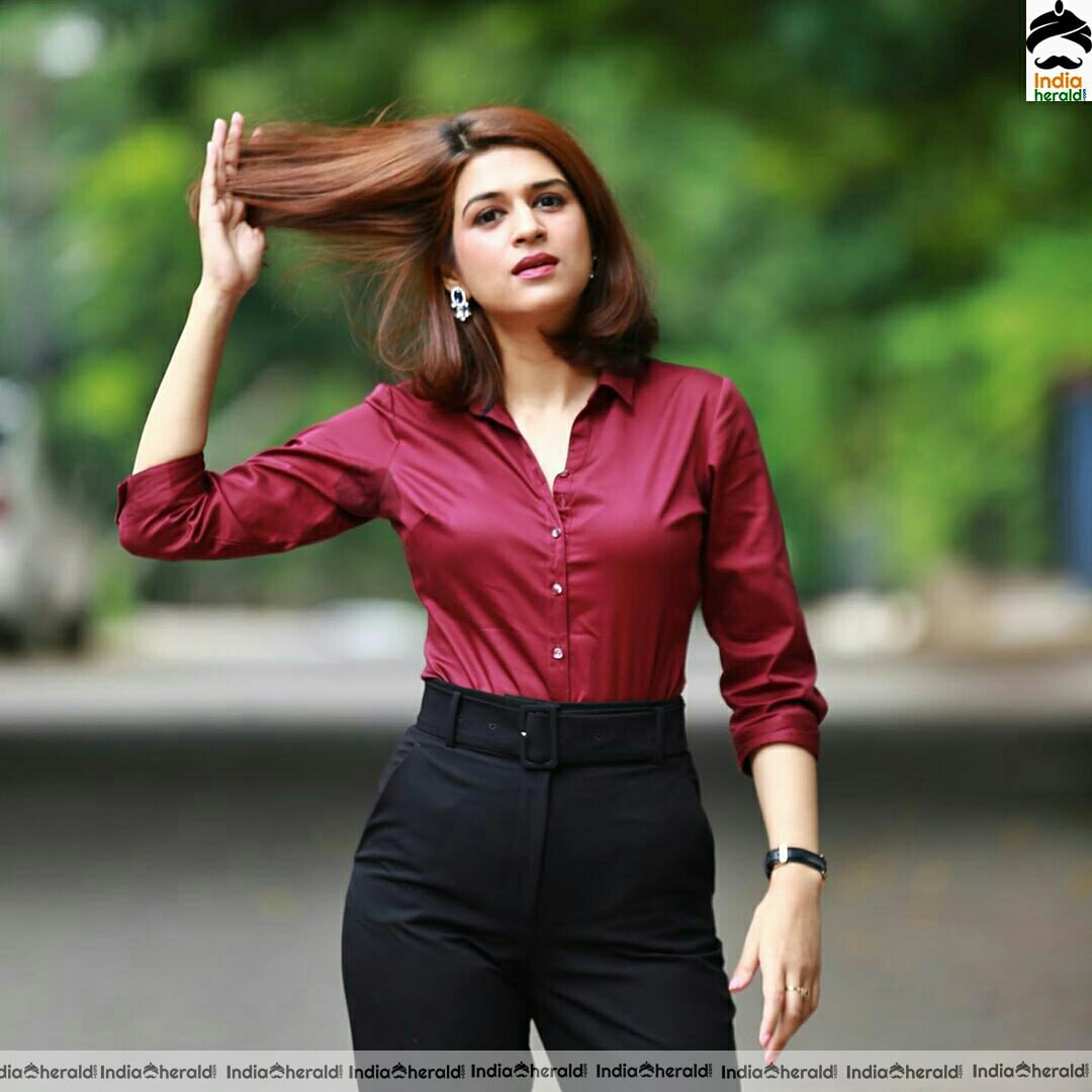 Shraddha Das Hot And Cute Red Dress Stills